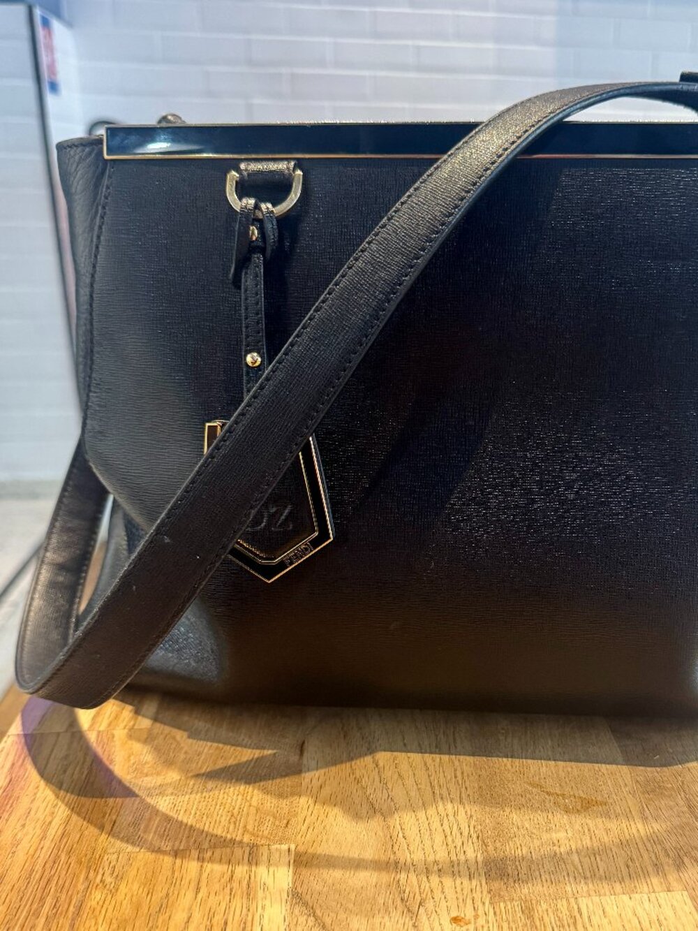 Authentic Fendi Medium 2Jours Leather Bag